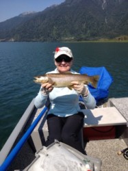 HELEN WITH RAINBOW IN LAGO YELCHO