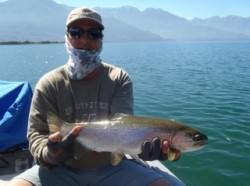 PAUL WITH NICE RAINBOW IN LAKE YELCHO