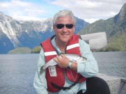 CRAIG BANDOHOFF (HEALING WATERS) WITH SMALL LAGO YELCHO RAINBOW