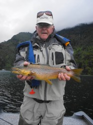 COLORFUL BROWN IN THE LAKE (PUMA II IN THE BACKGROUND