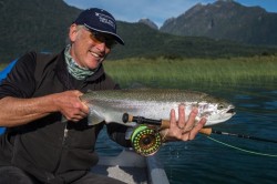 TONY WITH NICE RAINBOW ALONG THE REEDS ON THE LAKE