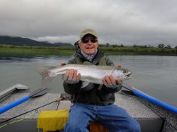 NATE WITH VERY NICE RAINBOW IN LAKE YELCHO