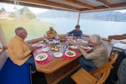 LUNCH ON PUMA II STARTING WITH ABALONE APPETIZERS