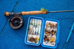 BOX OF DRYS AND NYMPHS FOR THE LAKE