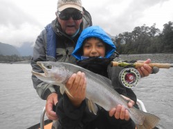 CRISTOBAL WITH NICE RAINBOW - YELCHO RIVER