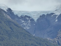 HANGING GLACIER FROM THE LAKE