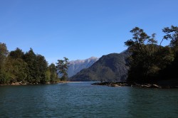 DOWN STREAM FROM THE LODGE ON THE YELCHO RIVER