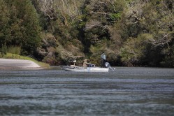 FISHING AT THE MOUTH OF THE RIO VERDE ON THE YELCHO RIVER