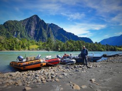 IGOR AT PUMA LODGE BEACH WITH CUSTOMIZED BOATS