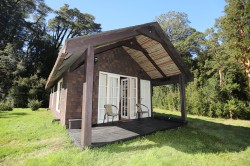 ONE OF THE PRIVATE CABANAS AT PUMA LODGE - THEY HAVE THEIR OWN SMALL FIREPLACES