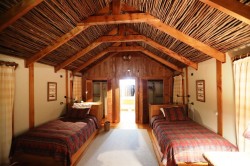 INSIDE ONE OF THE PRIVATE CABANAS AT PUMA LODGE