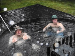 hot tub in rain Potter 