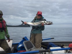 Emily N with Snoek mackerel - go girl!