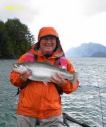 TROPHY RAINBOW- LAKE YELCHO -- ANOTHER OF DR. PEDDIE'S  5 TROPHY RAINBOWS IN 3 DAYS  -- 09