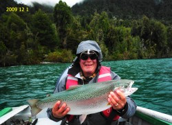 TROPHY RAINBOW - LAKE YELCHO -- DR. BILL DONAWICK, HIS WIFE BONNIE CAUGHT A TROPHY BROWN the same day -- 09