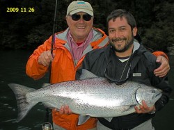 CHINOOK SALMON - YELCHO RIVER -- CAUGHT ON SPINNING  -- 09