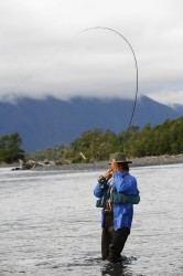 HOOKED UP TO STEELHEAD AT ESTUARY