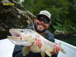 NICE BROWN -- YELCHO RIVER  -- CAUGHT IN JAN. 10 -- DATE O N PHOTO IS WHEN SENT TO ME