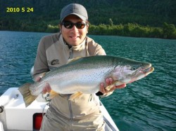 TROPHY RAINBOW - LAKE YELCHO -- CAUGHT IN JAN 2010 (DATE ON PHOTO IS WHEN SENT TO ME)