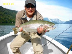 TROPHY RAINBOW - LAKE YELCHO -- CAUGHT IN JAN 2010 (DATE ON PHOTO IS WHEN SENT TO ME)