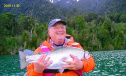 TROPHY RAINBOW-DR. PEDDIE CAUGHT 5 TROPHY RAINBOWS IN 3 DAYS OF FISHING LAKE YELCHO-THE FISHING GODS WERE REALLY SMILING ON HIM