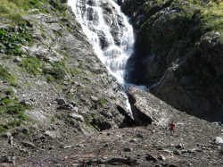 LARGE ICE WEDGE ON TREK TO YELCHO GLACIER