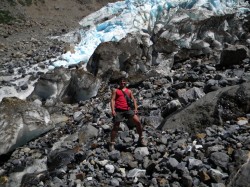 WE ARRIVED! FACE OF YELCHO GLACIER