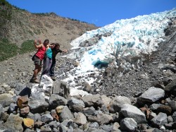 PHOTO OP AT FACE OF YELCHO GLACIER