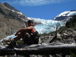 AT FACE OF YELCHO GLACIER