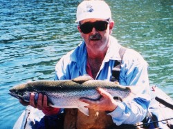 TROPHY RAINBOW -- LAKE YELCHO USING PONTOON BOAT